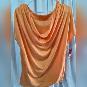 Merona Orange Drape Neck Blouse